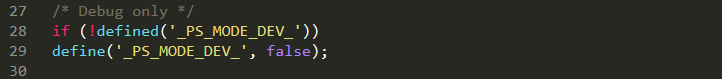 PrestaShop Debug Mode