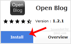 Open Blog Install