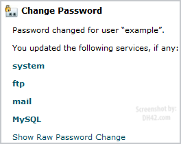 Cpanel Password Change