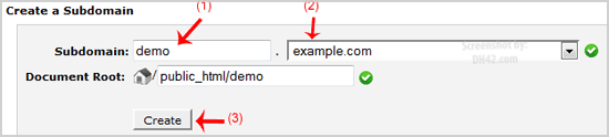 Cpanel Create Sub Domain
