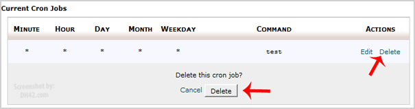 Cpanel Delete Cron Job