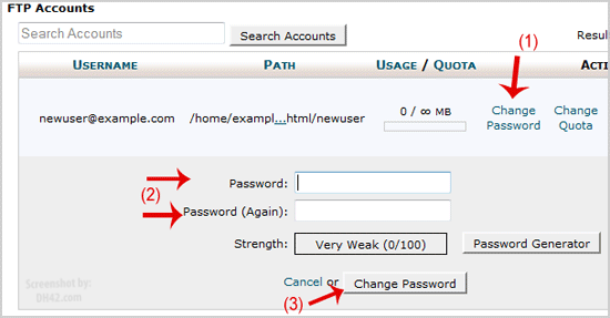 PrestaShop FTP Password