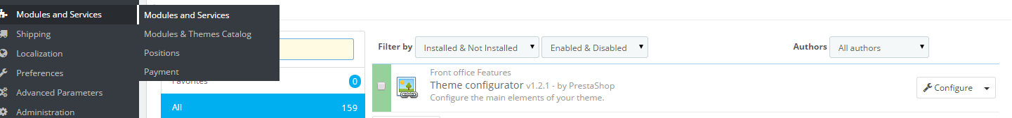 Theme configurator Module in Prestashop 1.6