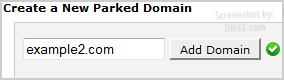 Cpanel New Parked Domain
