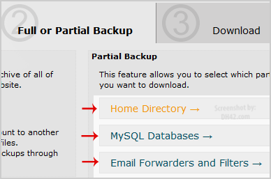 Partial BackUp PrestaShop