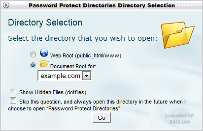 CPanel Password Protection