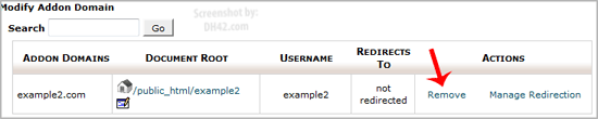 Cpanel Delete Addon Domain