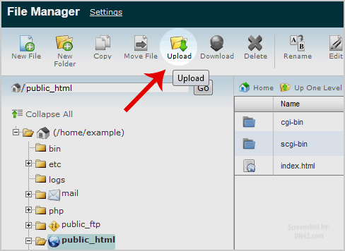 Cpanel File Manager Upload