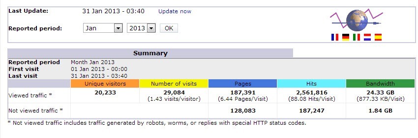 January 2013 SEO Traffic