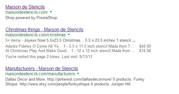 SEO Results Prestashop