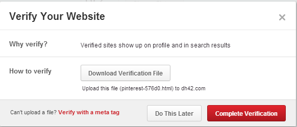 Pinterest Verify