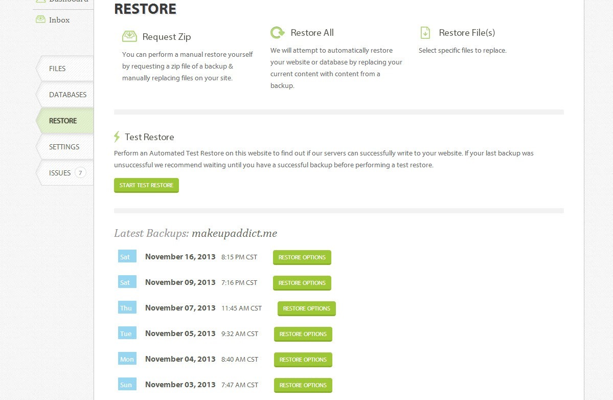 Prestashop Restore