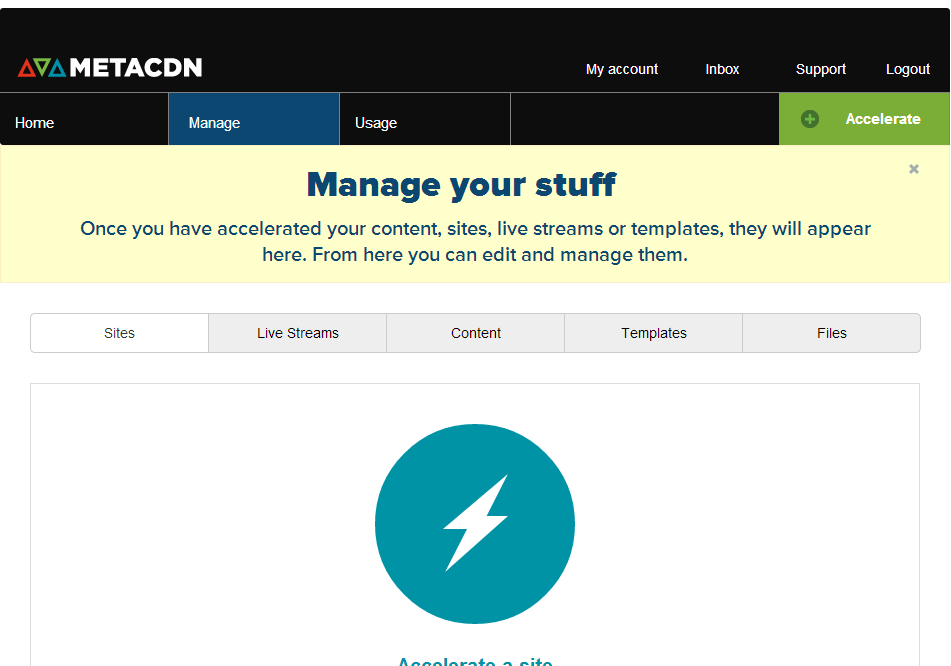 MetaCDN Main Page