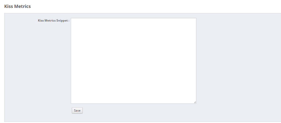 Kiss Metrics Configuration