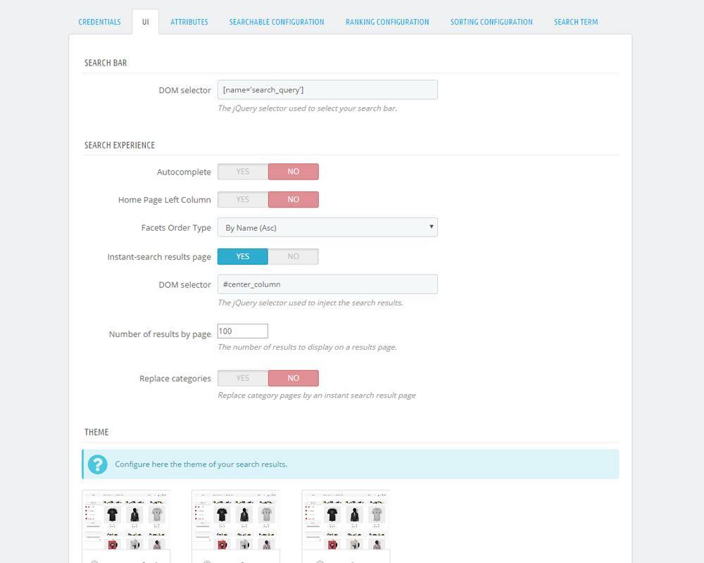 PrestaShop Algolia Configuration