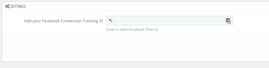 Facebook Tracking ID